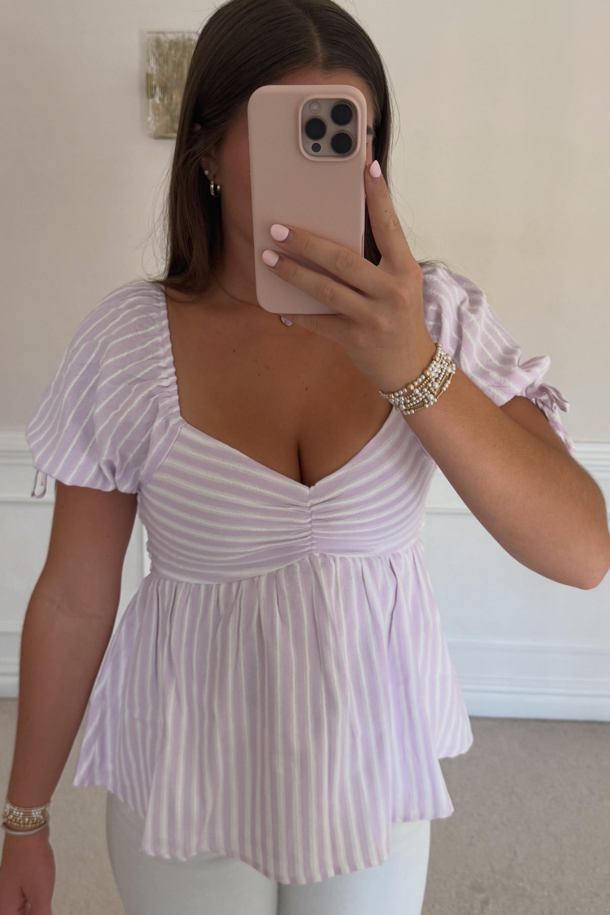 Striped Babydoll Top
