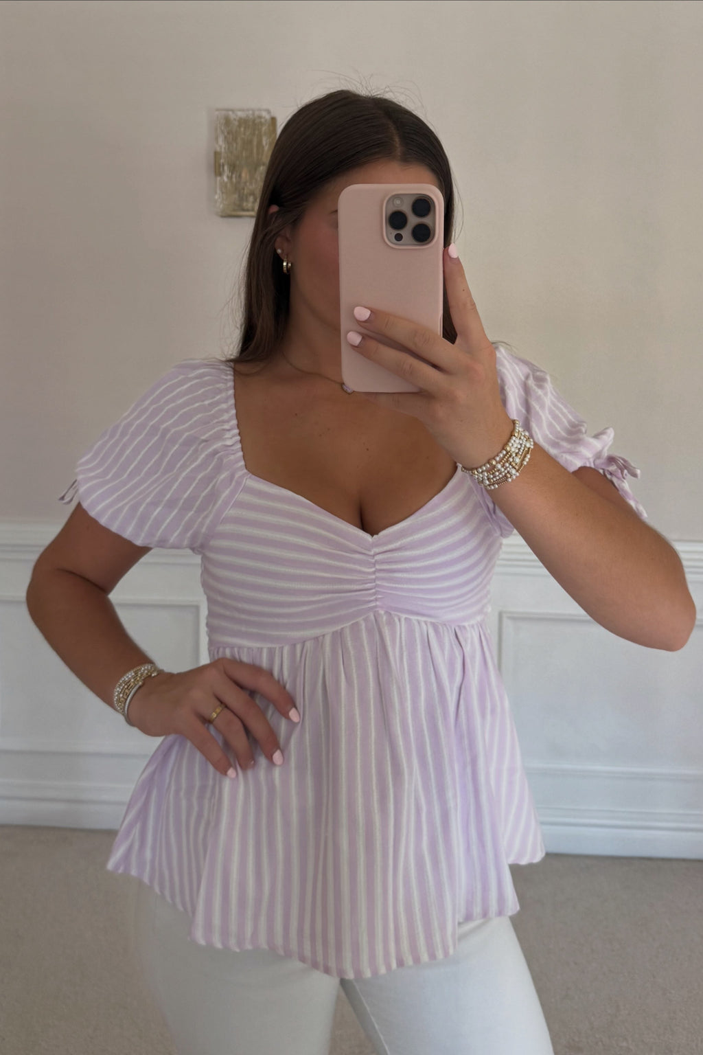 Striped Babydoll Top